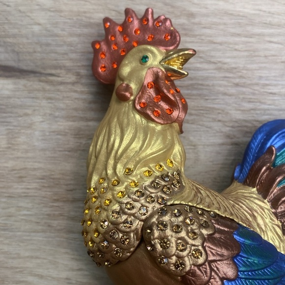 Ciel Enamel Rooster Trinket‎ Box - Picture 2 of 10